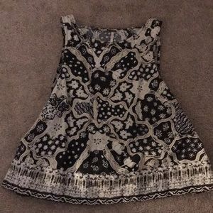 high neck and open back tank